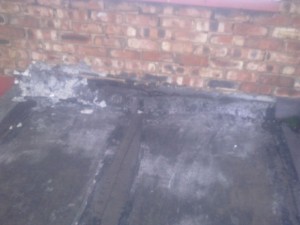 Flat roof broke